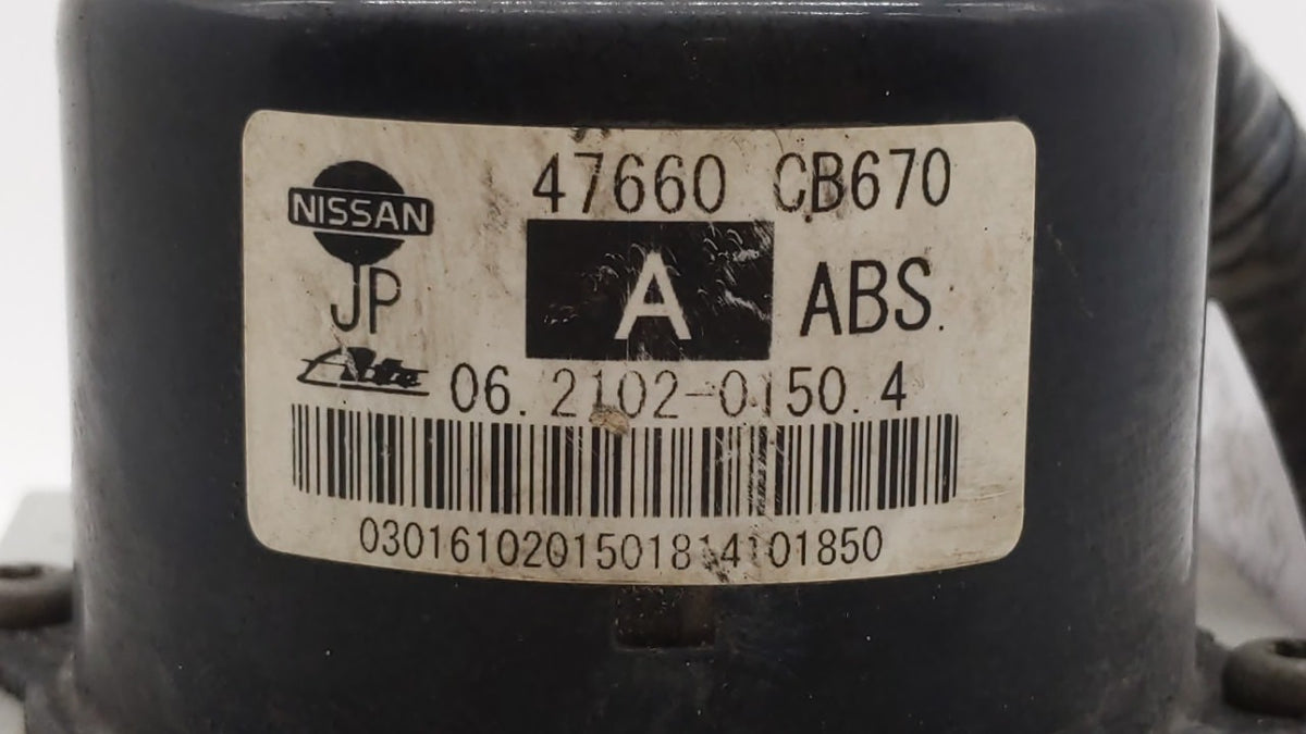 2004-2005 Nissan Murano Anti-Lock Brake ABS Pump Module Actuator OEM P/N:47660 CB670 Fits Fits 2004 2005 OEM Used Auto Parts