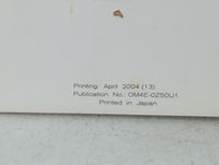 2004 Nissan Murano Owners Manual Book Guide P/N:0M4E-0Z50U1 OEM Used Auto Parts - Oemusedautoparts1.com