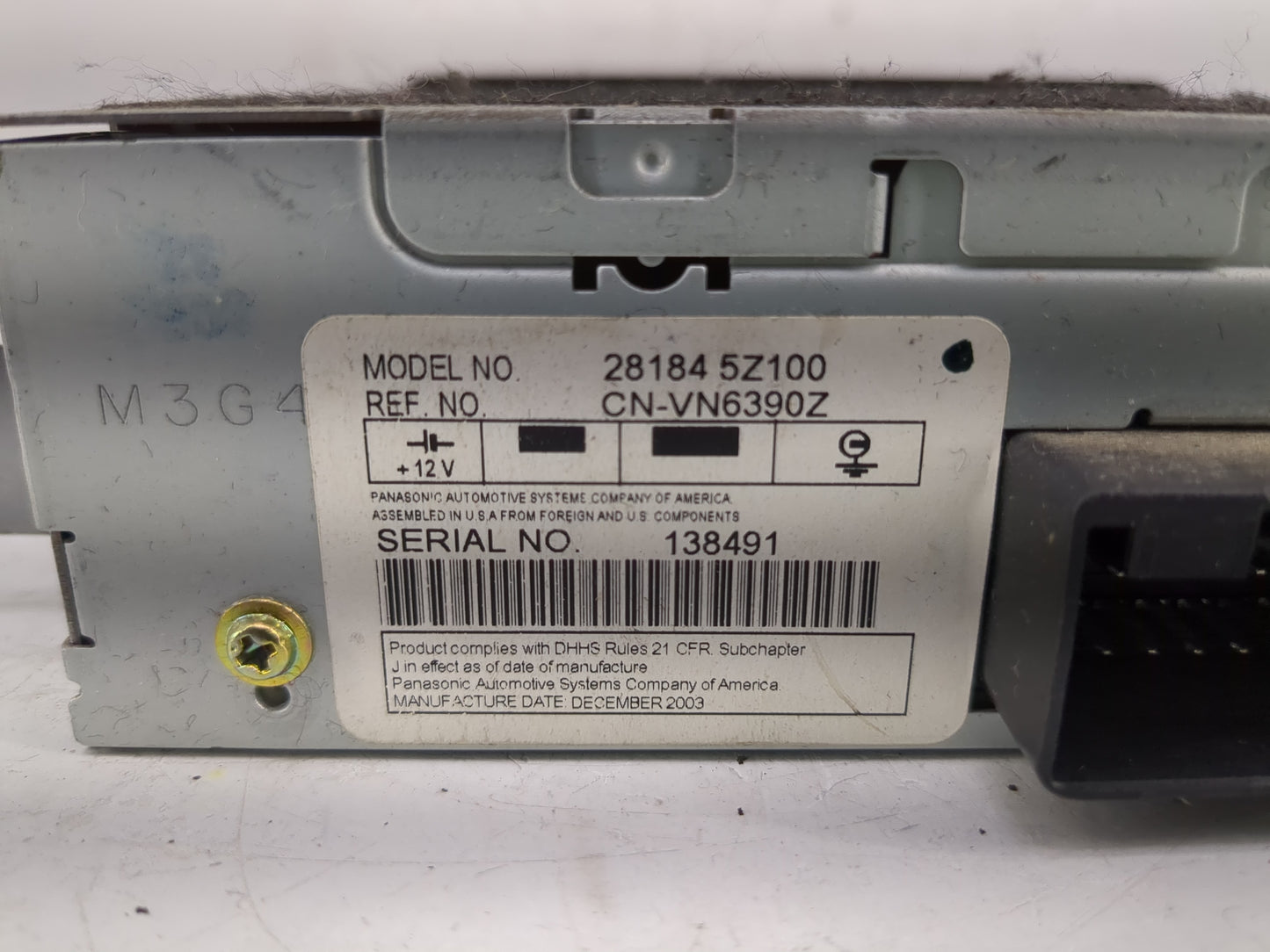 2004 Nissan Quest Radio AM FM Cd Player Receiver Replacement P/N:28184 5Z100 Fits OEM Used Auto Parts - Oemusedautoparts1.co