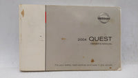 2004 Nissan Quest Owners Manual Book Guide OEM Used Auto Parts - Oemusedautoparts1.com