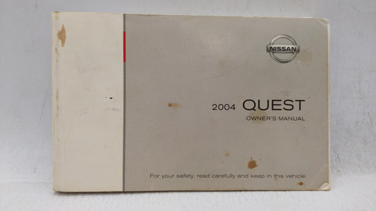 2004 Nissan Quest Owners Manual Book Guide OEM Used Auto Parts - Oemusedautoparts1.com