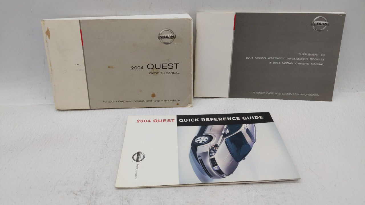 2004 Nissan Quest Owners Manual Book Guide OEM Used Auto Parts - Oemusedautoparts1.com