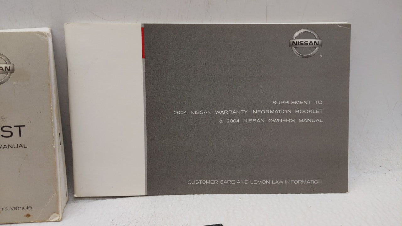 2004 Nissan Quest Owners Manual Book Guide OEM Used Auto Parts - Oemusedautoparts1.com