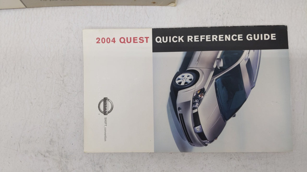 2004 Nissan Quest Owners Manual Book Guide OEM Used Auto Parts - Oemusedautoparts1.com