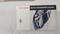 2004 Nissan Quest Owners Manual Book Guide OEM Used Auto Parts - Oemusedautoparts1.com