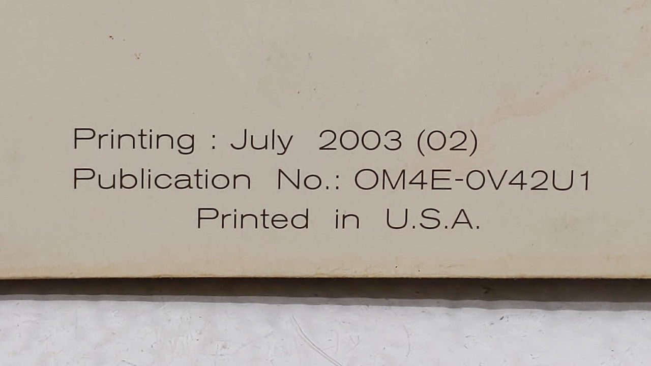 2004 Nissan Quest Owners Manual Book Guide OEM Used Auto Parts - Oemusedautoparts1.com