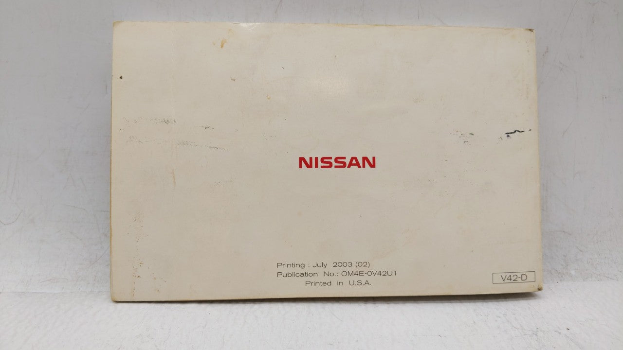 2004 Nissan Quest Owners Manual Book Guide OEM Used Auto Parts - Oemusedautoparts1.com