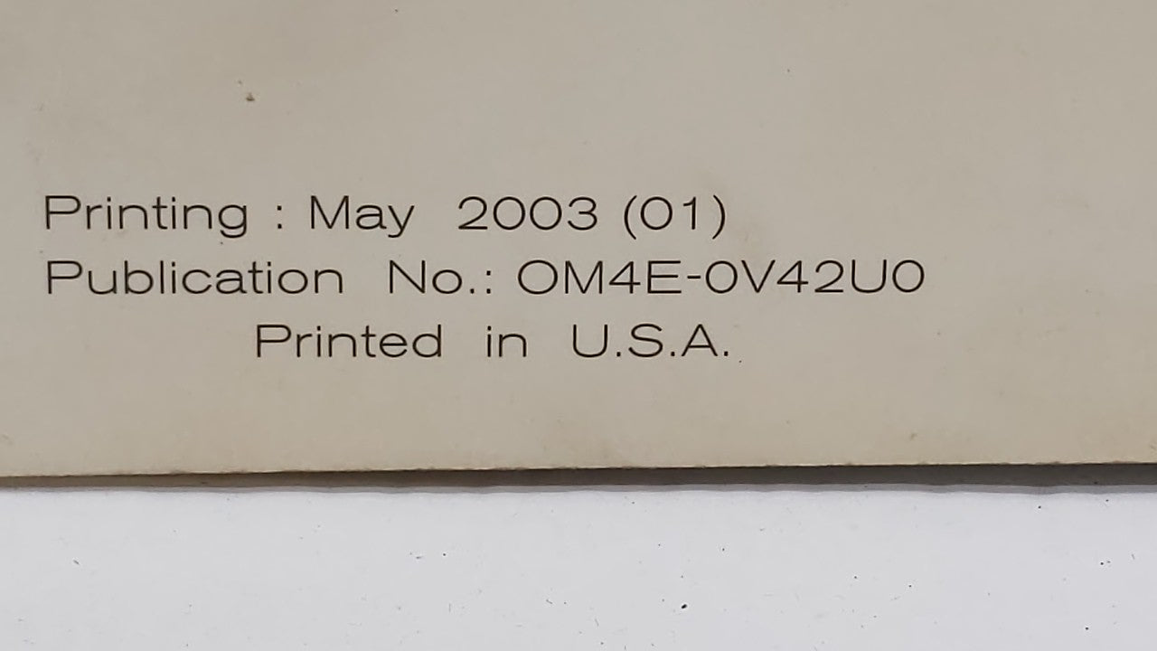 2004 Nissan Quest Owners Manual Book Guide OEM Used Auto Parts - Oemusedautoparts1.com