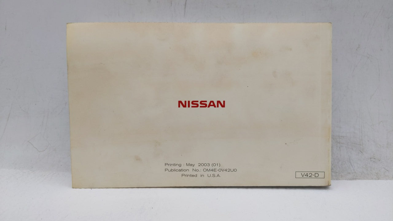 2004 Nissan Quest Owners Manual Book Guide OEM Used Auto Parts - Oemusedautoparts1.com