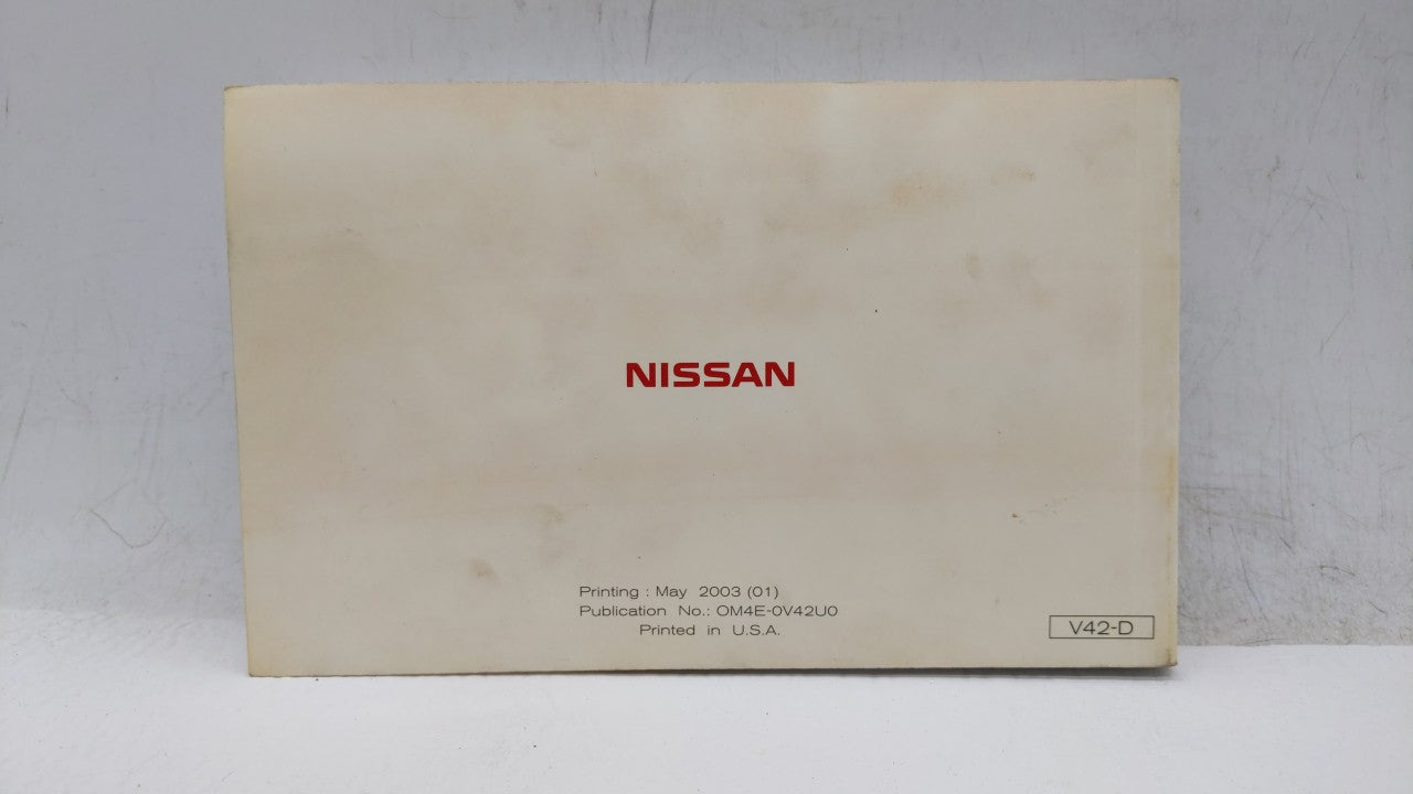2004 Nissan Quest Owners Manual Book Guide OEM Used Auto Parts - Oemusedautoparts1.com