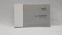2004 Nissan Quest Owners Manual Book Guide OEM Used Auto Parts - Oemusedautoparts1.com