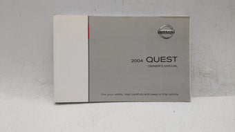 compare product 2004 Nissan Quest Owners Manual Book Guide OEM Used Auto Parts