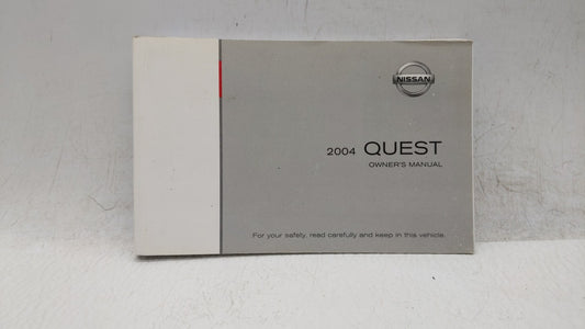 2004 Nissan Quest Owners Manual Book Guide OEM Used Auto Parts - Oemusedautoparts1.com