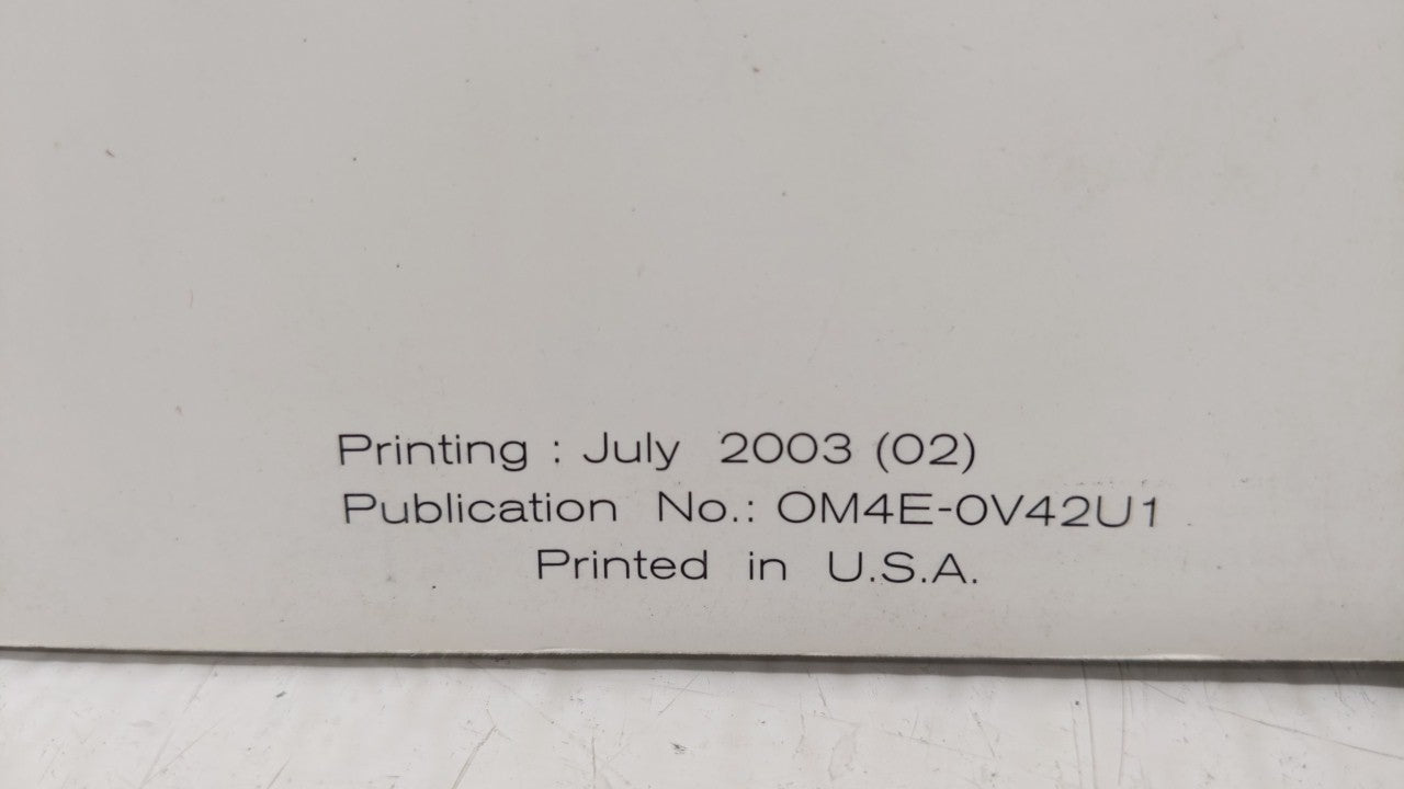 2004 Nissan Quest Owners Manual Book Guide OEM Used Auto Parts - Oemusedautoparts1.com