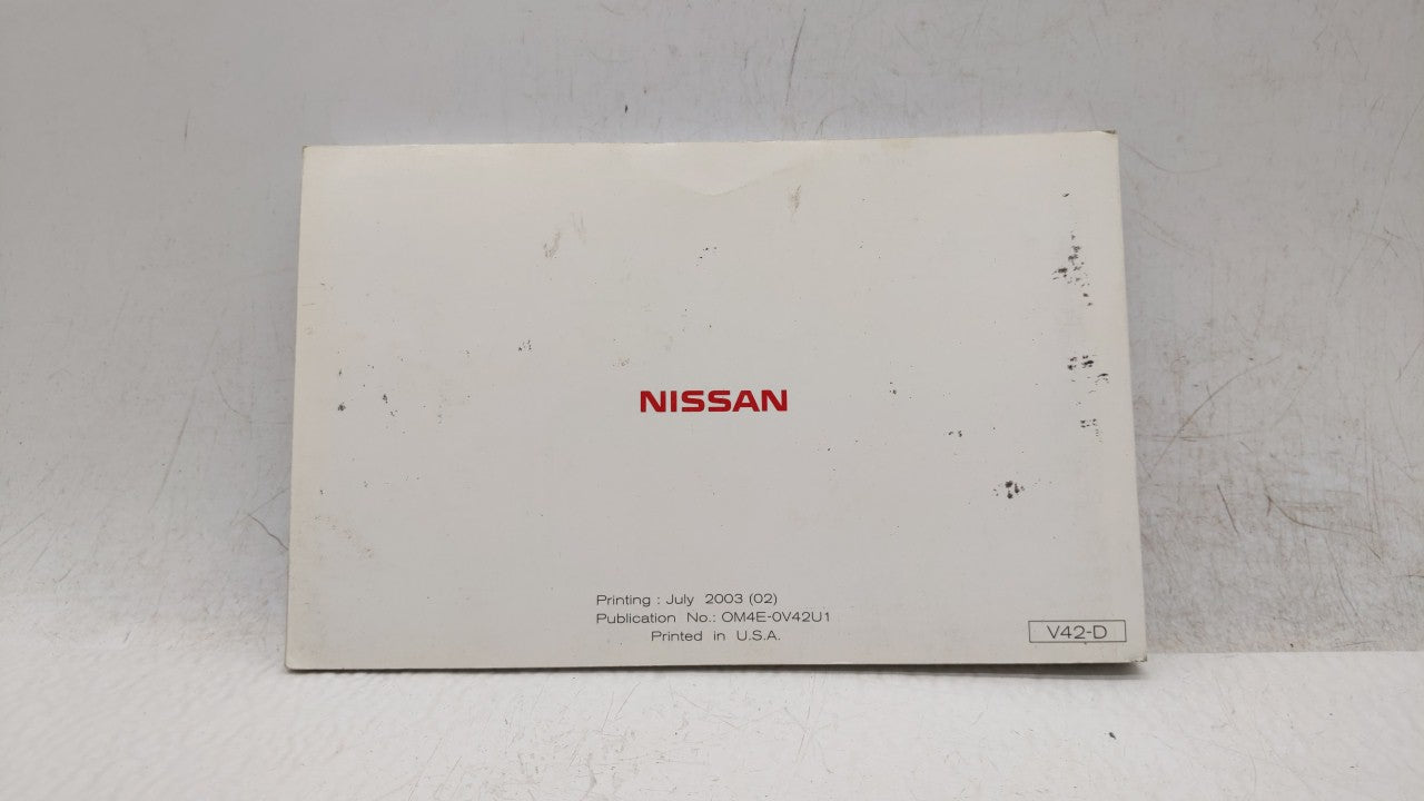 2004 Nissan Quest Owners Manual Book Guide OEM Used Auto Parts - Oemusedautoparts1.com