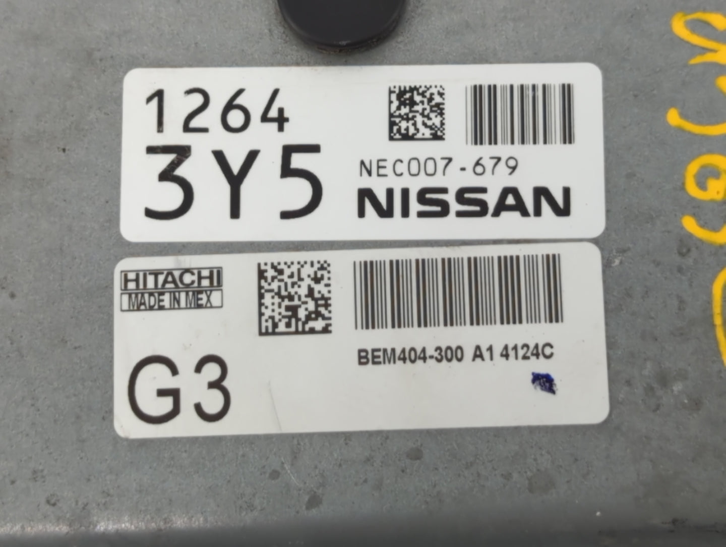 2013-2015 Nissan Sentra PCM Engine Control Computer ECU ECM PCU OEM P/N:1264 3Y5 NEC007-679 Fits Fits 2013 2014 2015 OEM Use