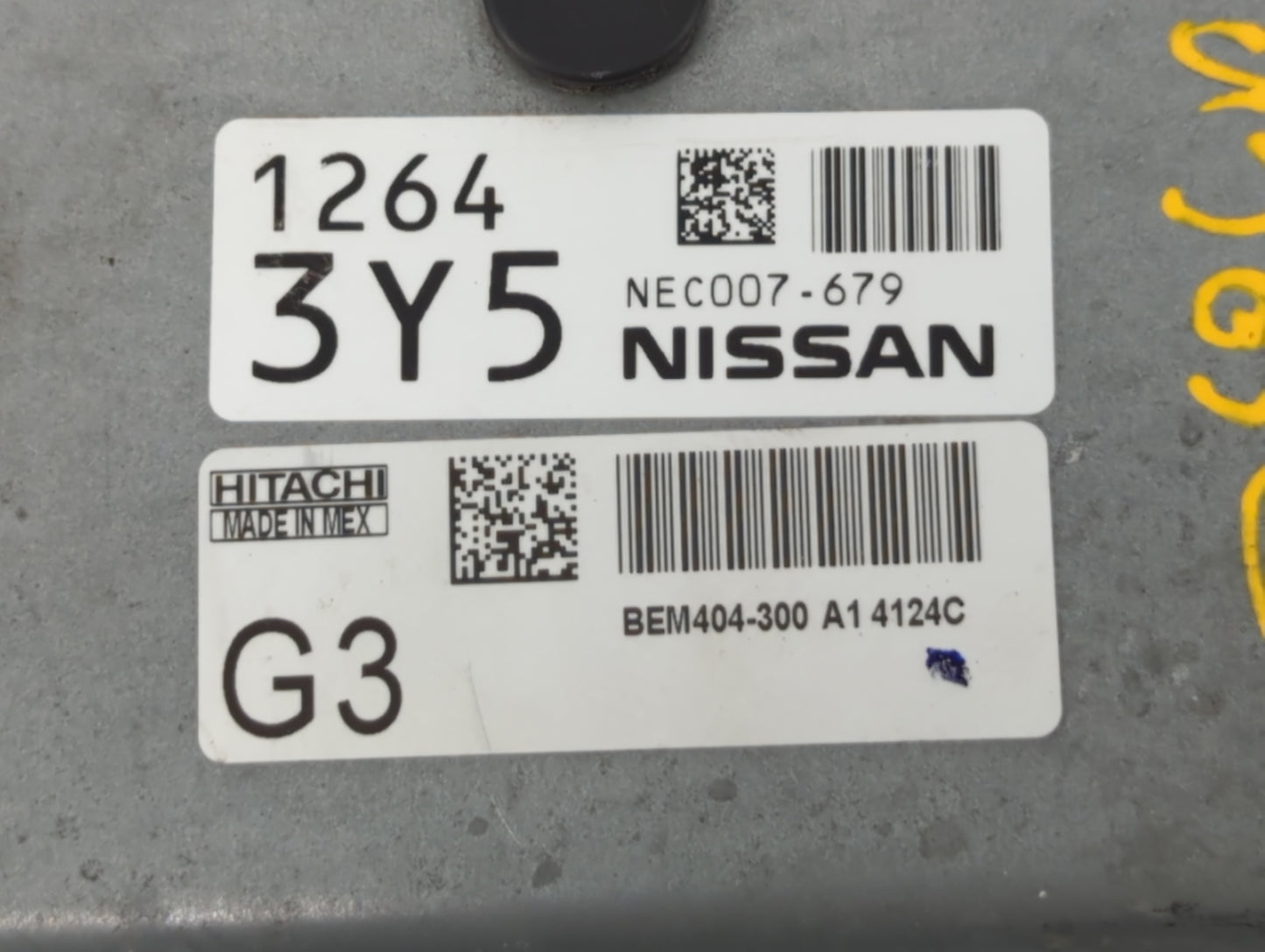 2013-2015 Nissan Sentra PCM Engine Control Computer ECU ECM PCU OEM P/N:1264 3Y5 NEC007-679 Fits Fits 2013 2014 2015 OEM Use
