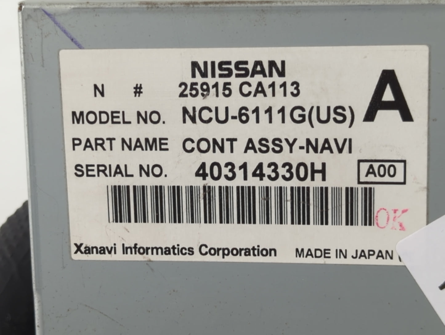 2004 Nissan Titan Radio AM FM Cd Player Receiver Replacement P/N:25915 CA113 Fits OEM Used Auto Parts - Oemusedautoparts1.co