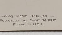 2004 Nissan Titan Owners Manual Book Guide OEM Used Auto Parts - Oemusedautoparts1.com