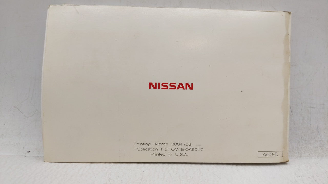 2004 Nissan Titan Owners Manual Book Guide OEM Used Auto Parts - Oemusedautoparts1.com