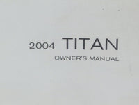2004 Nissan Titan Owners Manual Book Guide OEM Used Auto Parts - Oemusedautoparts1.com