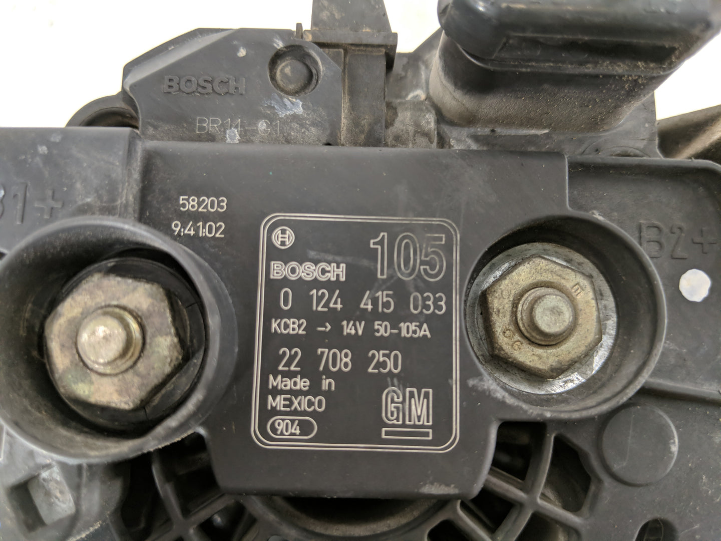 2003-2005 Pontiac Grand Am Alternator Replacement Generator Charging Assembly Engine OEM P/N:0 124 415 033 Fits OEM Used Aut