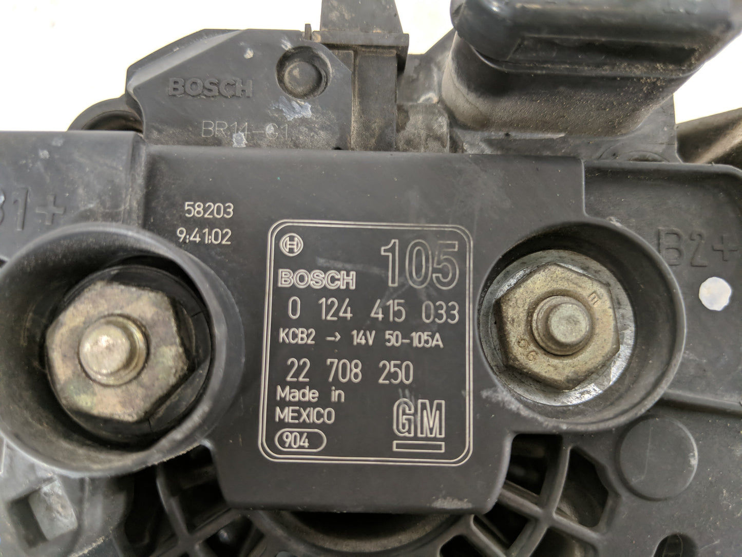 2003-2005 Pontiac Grand Am Alternator Replacement Generator Charging Assembly Engine OEM P/N:0 124 415 033 Fits OEM Used Aut