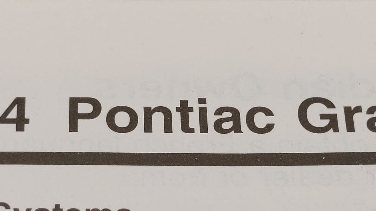 2004 Pontiac Grand Prix Owners Manual Book Guide OEM Used Auto Parts - Oemusedautoparts1.com
