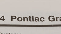 2004 Pontiac Grand Prix Owners Manual Book Guide OEM Used Auto Parts - Oemusedautoparts1.com