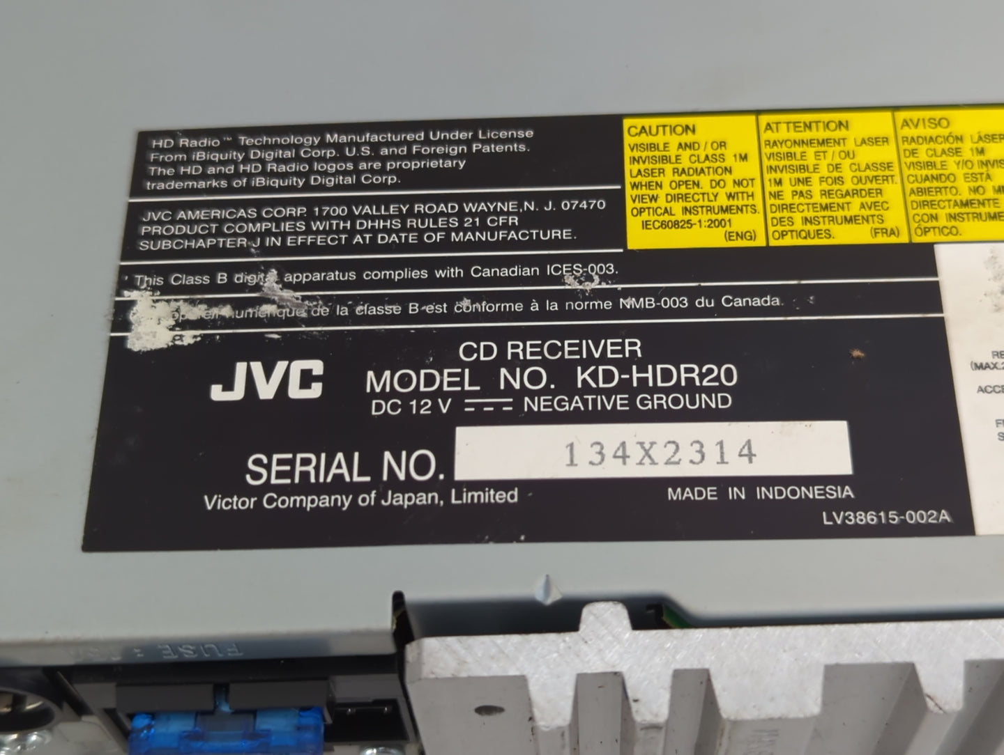 2004 Ram 1500 Radio AM FM Cd Player Receiver Replacement P/N:KD-HDR20 Fits OEM Used Auto Parts - Oemusedautoparts1.com