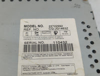 2004 Saturn Ion Radio AM FM Cd Player Receiver Replacement P/N:22722992 Fits OEM Used Auto Parts - Oemusedautoparts1.com