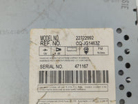 2004 Saturn Ion Radio AM FM Cd Player Receiver Replacement P/N:471167 CQ-JG1463Z, 22722992 Fits OEM Used Auto Parts - Oemuse