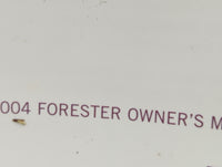 2004 Subaru Forester Owners Manual Book Guide OEM Used Auto Parts - Oemusedautoparts1.com