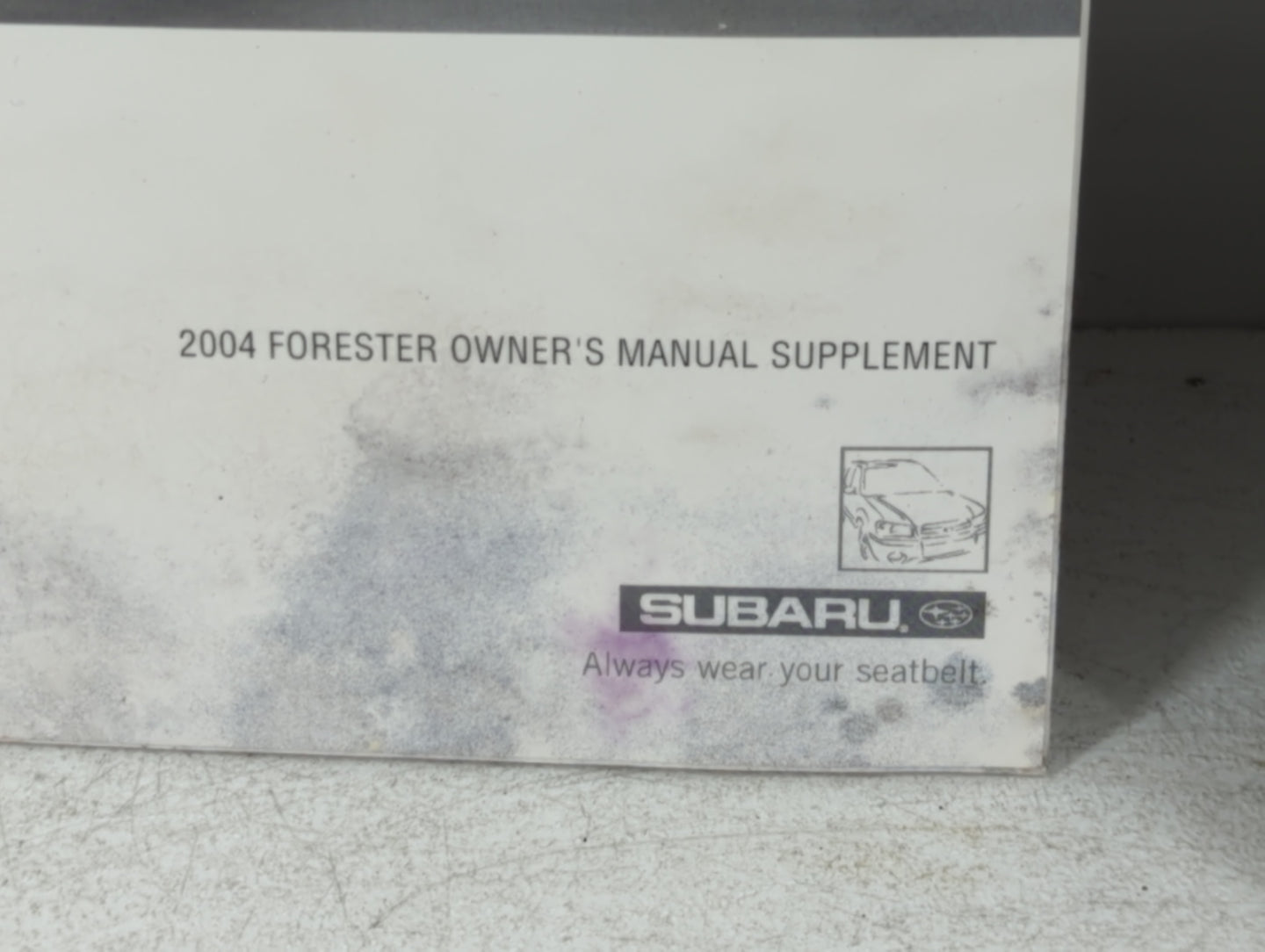 2004 Subaru Forester Owners Manual Book Guide P/N:MSA5M0403B OEM Used Auto Parts - Oemusedautoparts1.com