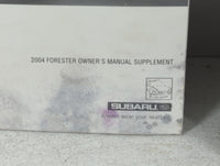2004 Subaru Forester Owners Manual Book Guide P/N:MSA5M0403B OEM Used Auto Parts - Oemusedautoparts1.com