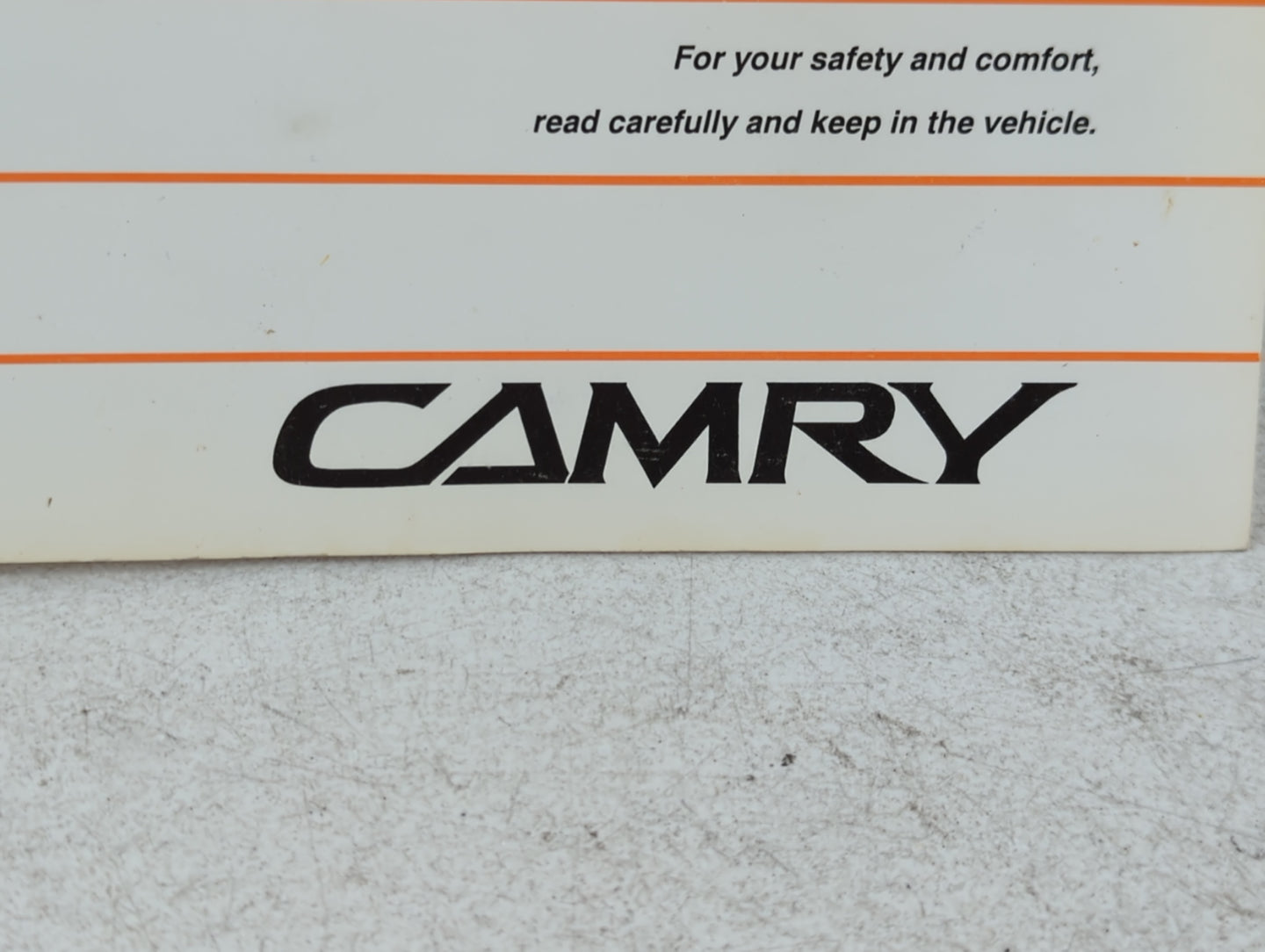 2004 Toyota Camry Owners Manual Book Guide P/N:01999-33616 OEM Used Auto Parts - Oemusedautoparts1.com