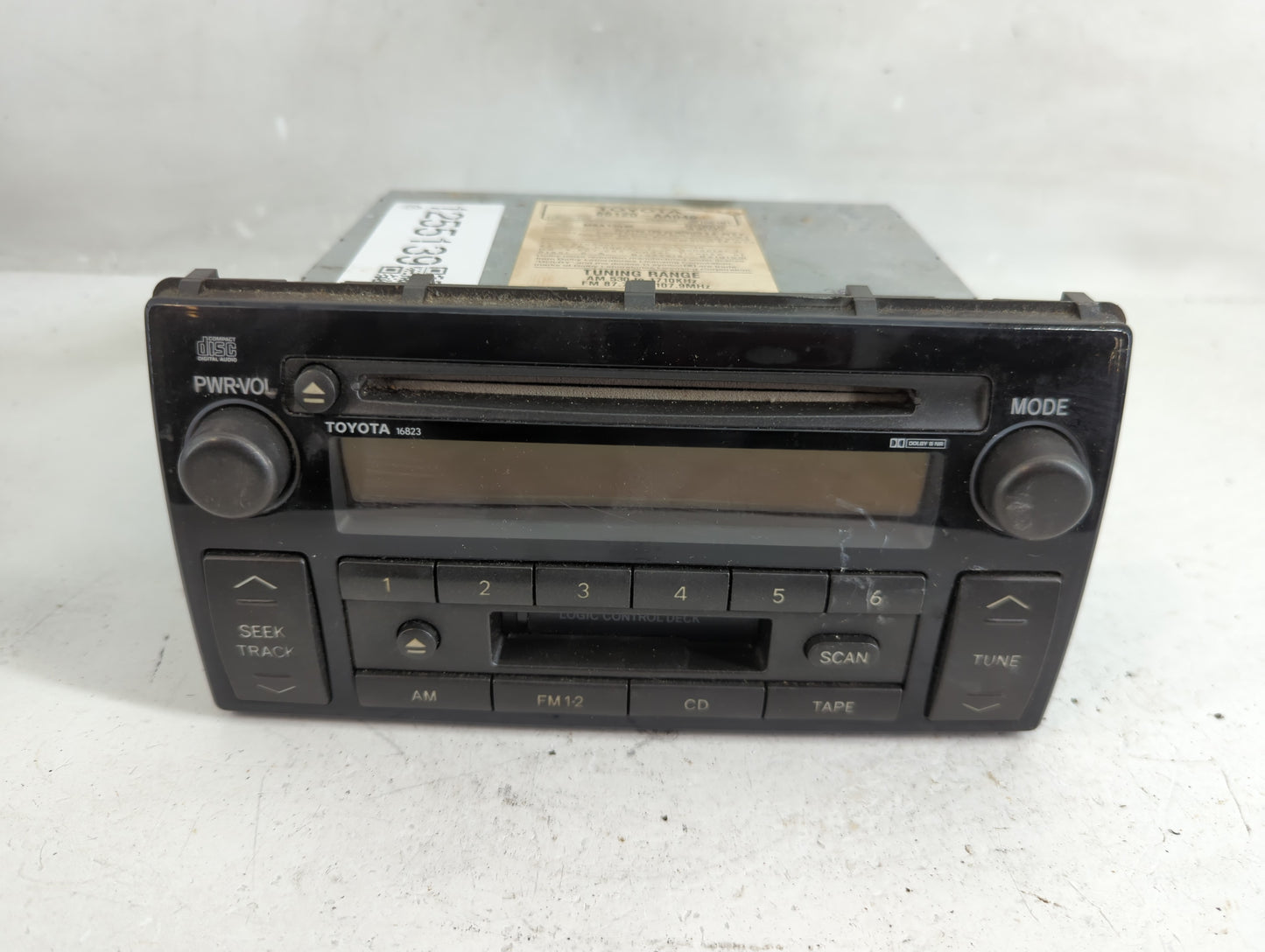 2002-2004 Toyota Camry Radio AM FM Cd Player Receiver Replacement P/N:86120-AA048 Fits Fits 2002 2003 2004 OEM Used Auto Par