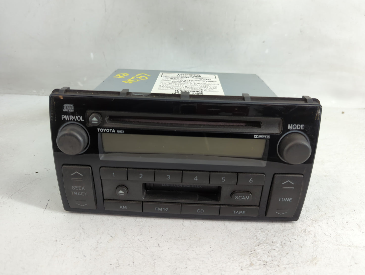 2002-2004 Toyota Camry Radio AM FM Cd Player Receiver Replacement P/N:86120-AA040 Fits Fits 2002 2003 2004 OEM Used Auto Par