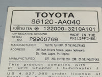 2004 Toyota Camry Radio AM FM Cd Player Receiver Replacement P/N:86120AA040 Fits OEM Used Auto Parts - Oemusedautoparts1.com