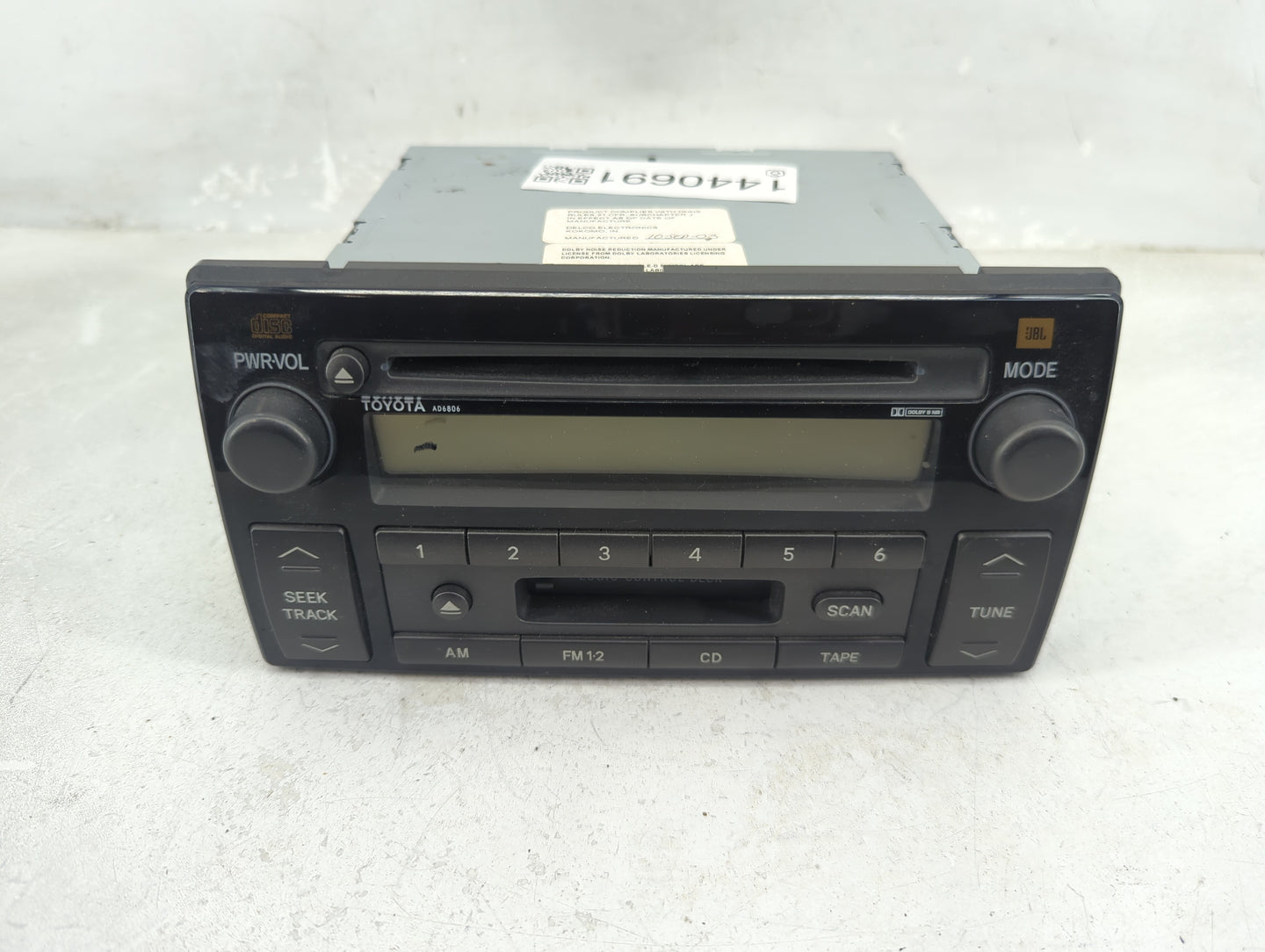 2002-2004 Toyota Camry Radio AM FM Cd Player Receiver Replacement P/N:09390909 Fits Fits 2002 2003 2004 OEM Used Auto Parts 