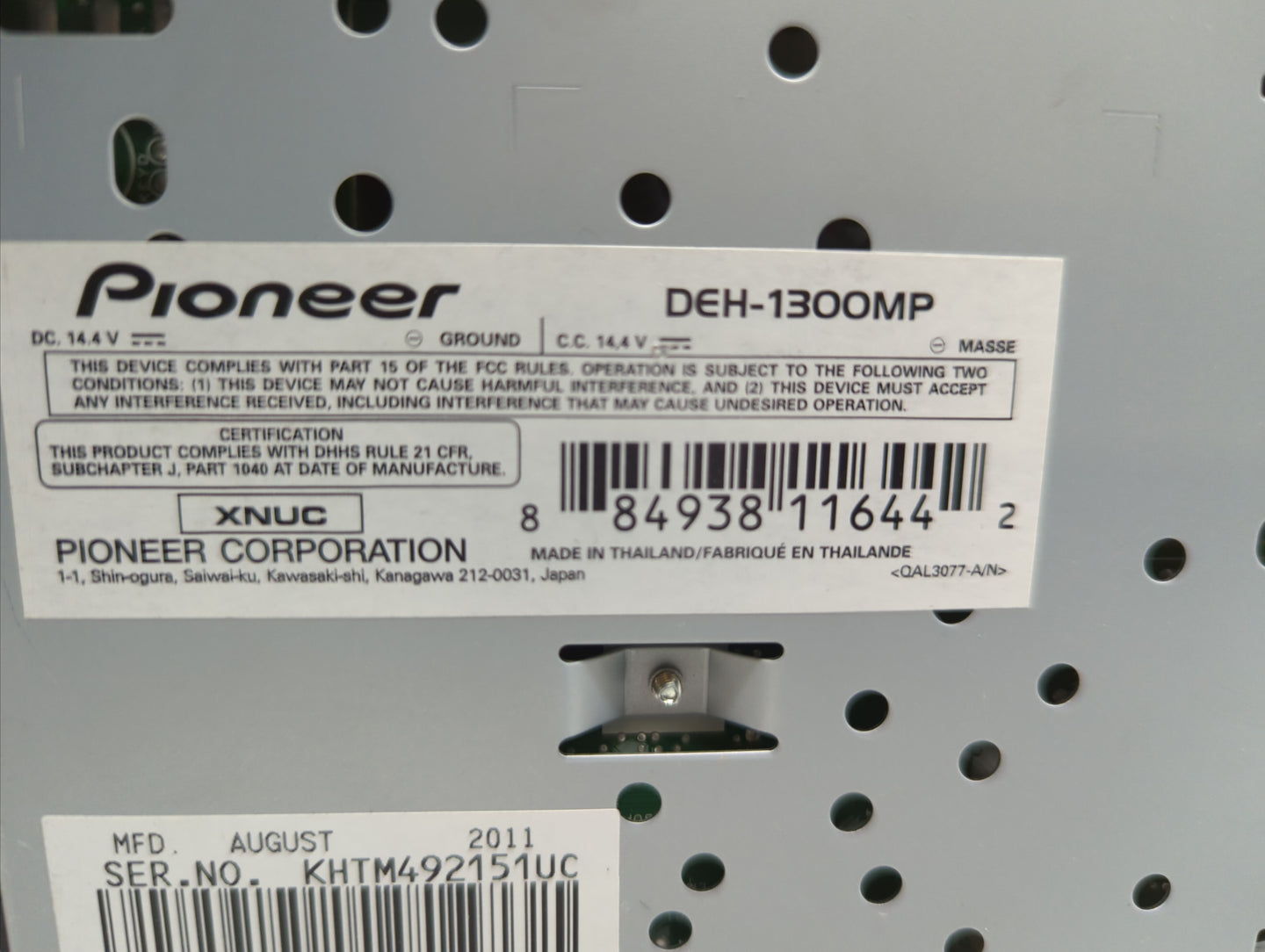 2003-2004 Toyota Corolla Am Fm Cd Player Radio Receiver - Oemusedautoparts1.com