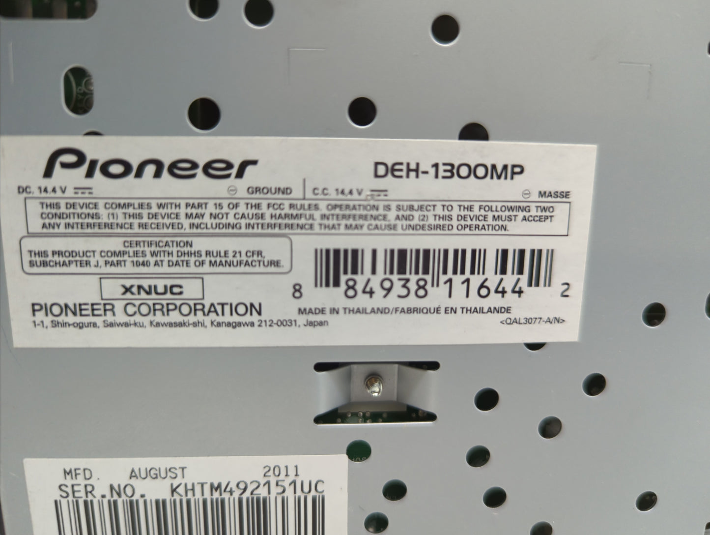 2003-2004 Toyota Corolla Am Fm Cd Player Radio Receiver - Oemusedautoparts1.com