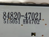 2004-2009 Toyota Prius Master Power Window Switch Replacement Driver Side Left P/N:84820-47021 Fits OEM Used Auto Parts - Oe