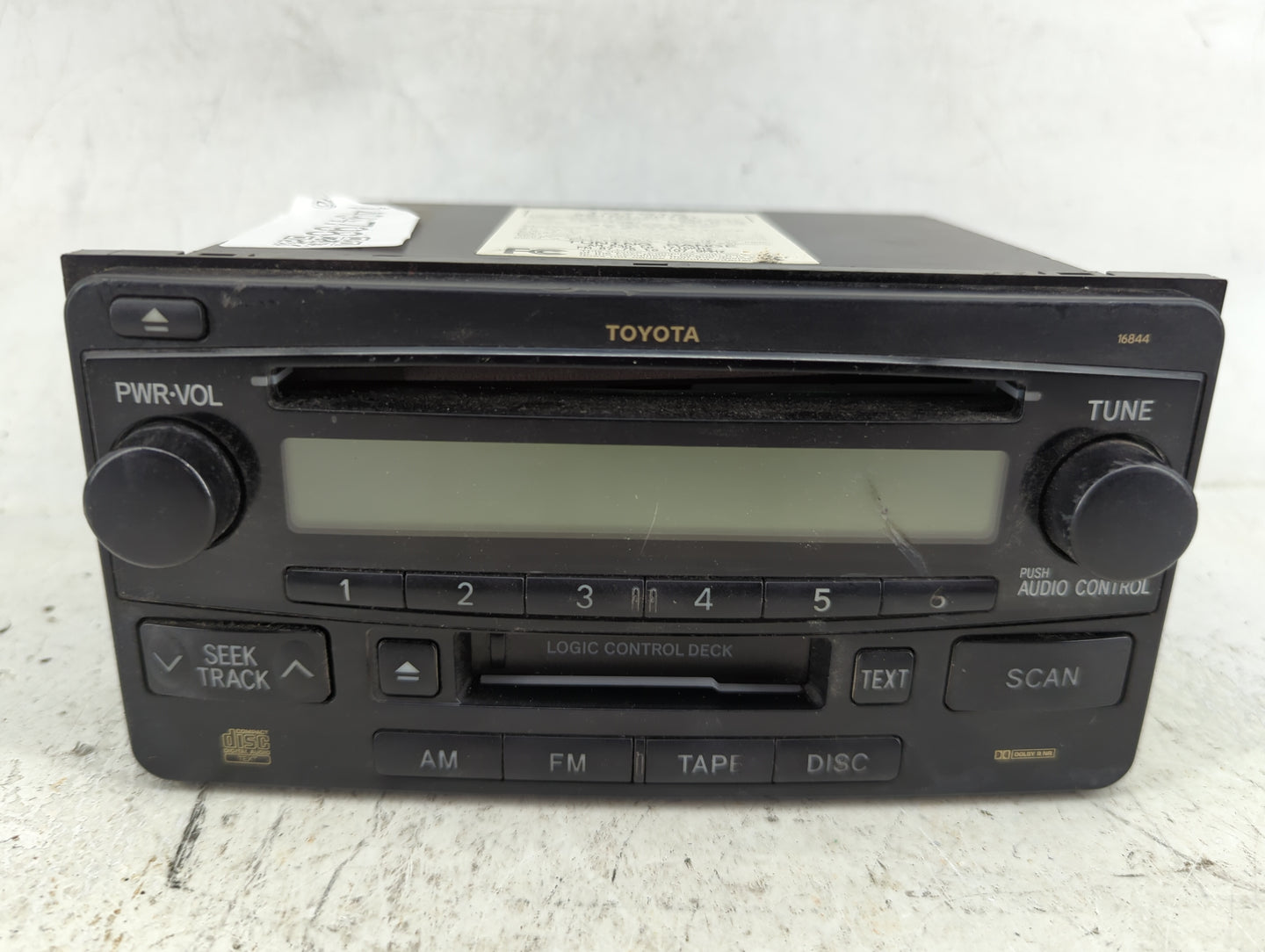 2003-2005 Toyota Rav4 Radio AM FM Cd Player Receiver Replacement P/N:16844 Fits Fits 2003 2004 2005 OEM Used Auto Parts - Oe