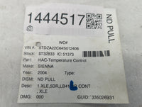 2004-2010 Toyota Sienna Climate Control Module Temperature AC/Heater Replacement Fits Fits 2004 2005 2006 2007 2008 2009 201