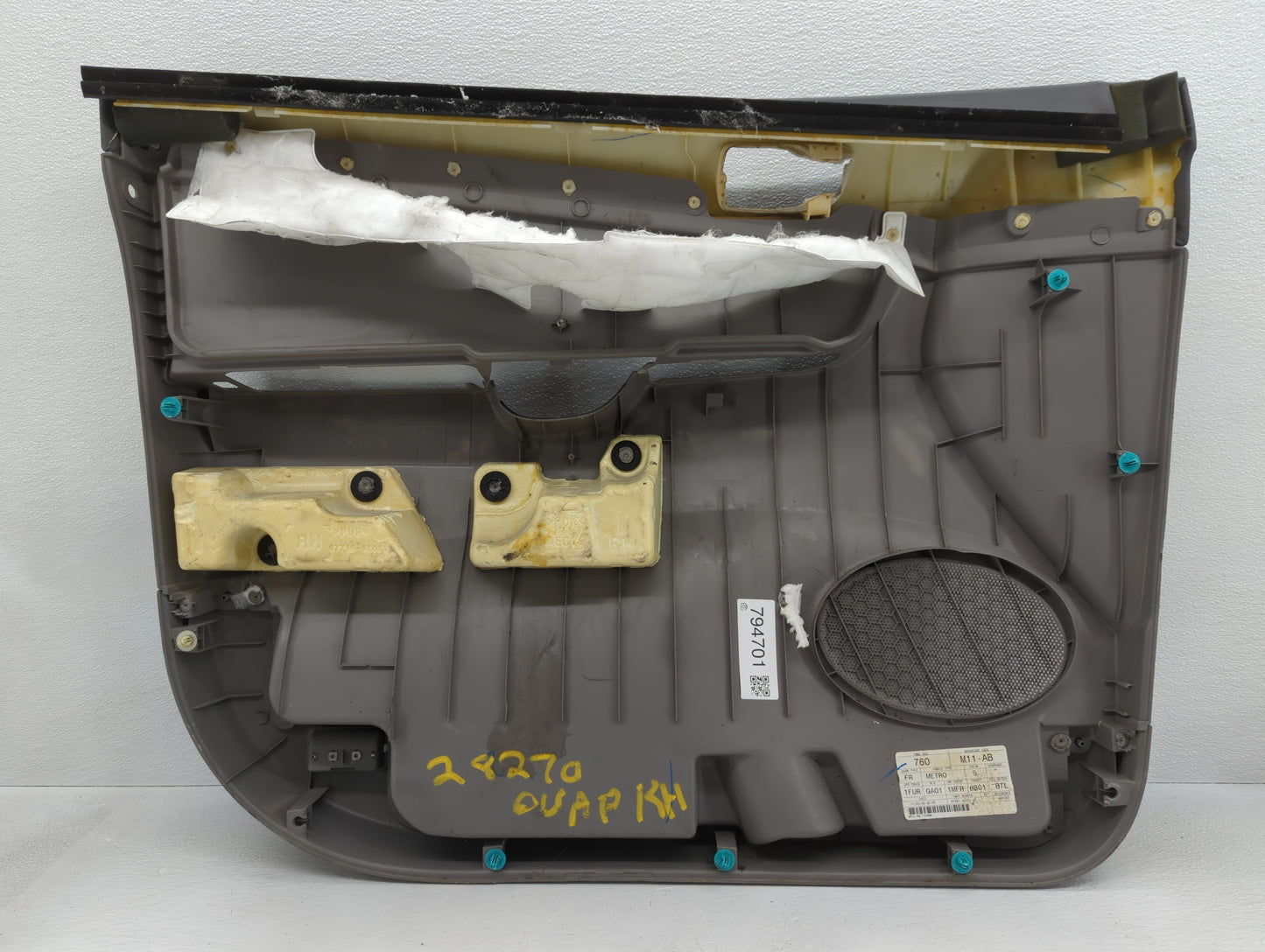 2004 Toyota Sienna Rear Right Passenger Interior Door Panel Trim Grey - Oemusedautoparts1.com