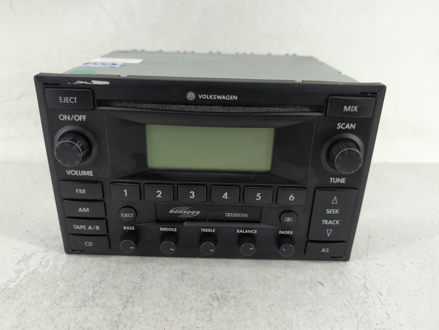 2003-2005 Volkswagen Passat Radio AM FM Cd Player Receiver Replacement Fits Fits 2003 2004 2005 2006 2007 2008 2009 OEM Used