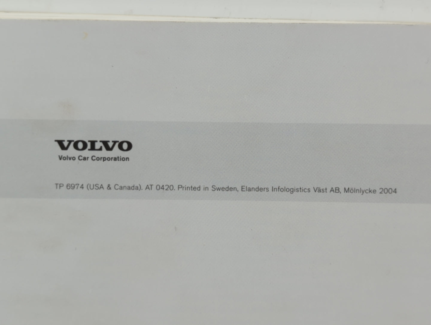 2004 Volvo S40 Owners Manual Book Guide OEM Used Auto Parts - Oemusedautoparts1.com