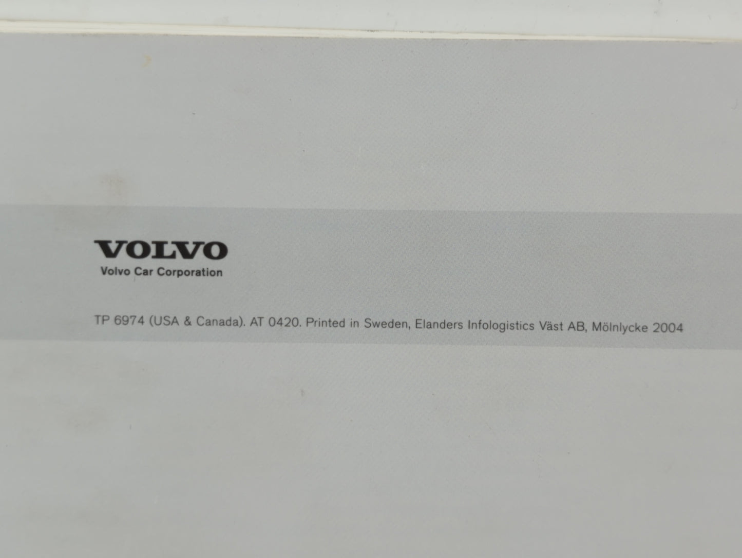 2004 Volvo S40 Owners Manual Book Guide OEM Used Auto Parts - Oemusedautoparts1.com