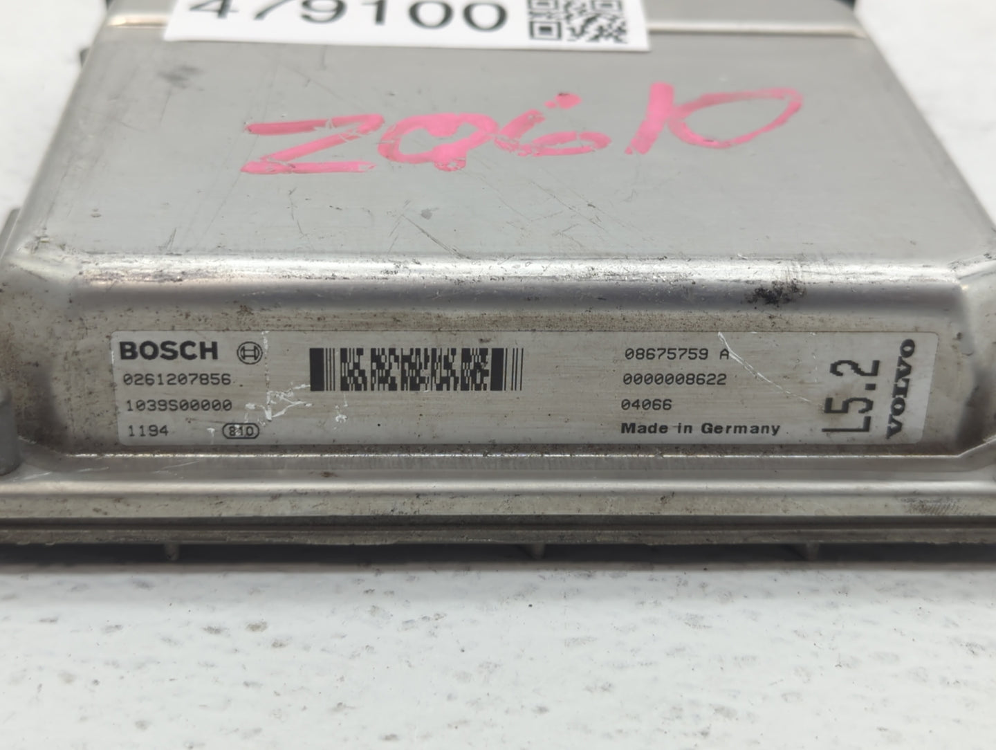 2004 Volvo V70 PCM Engine Control Computer ECU ECM PCU OEM P/N:0261207856 08675759 Fits Fits 2003 OEM Used Auto Parts - Oemu